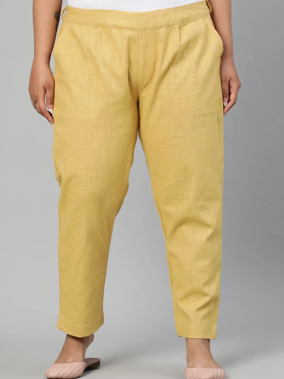 Jaipur Kurti Plus Size Ethnic Wear Cotton Slub Pants