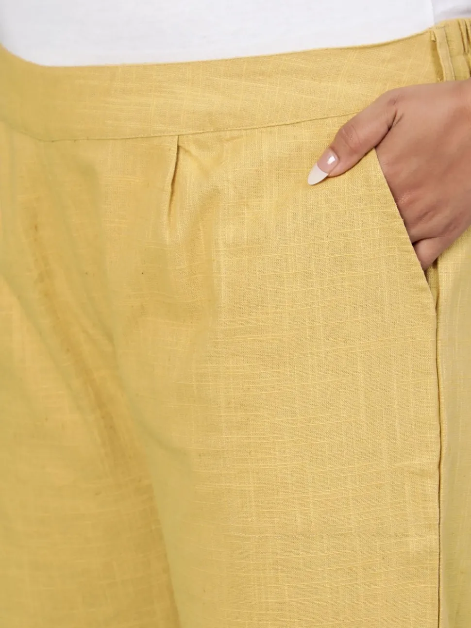 Jaipur Kurti Plus Size Ethnic Wear Cotton Slub Pants