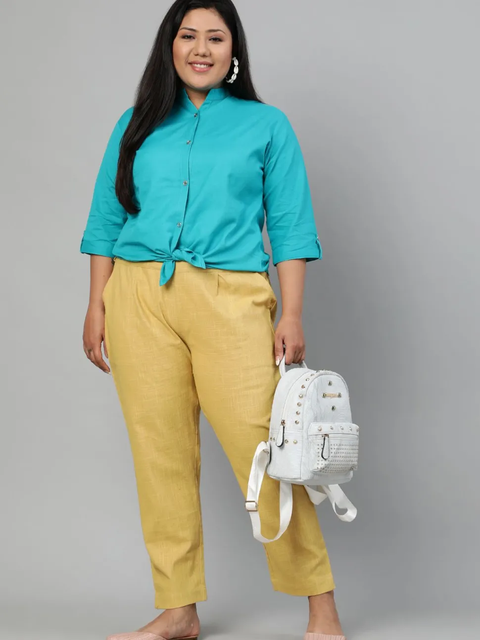 Jaipur Kurti Plus Size Ethnic Wear Cotton Slub Pants