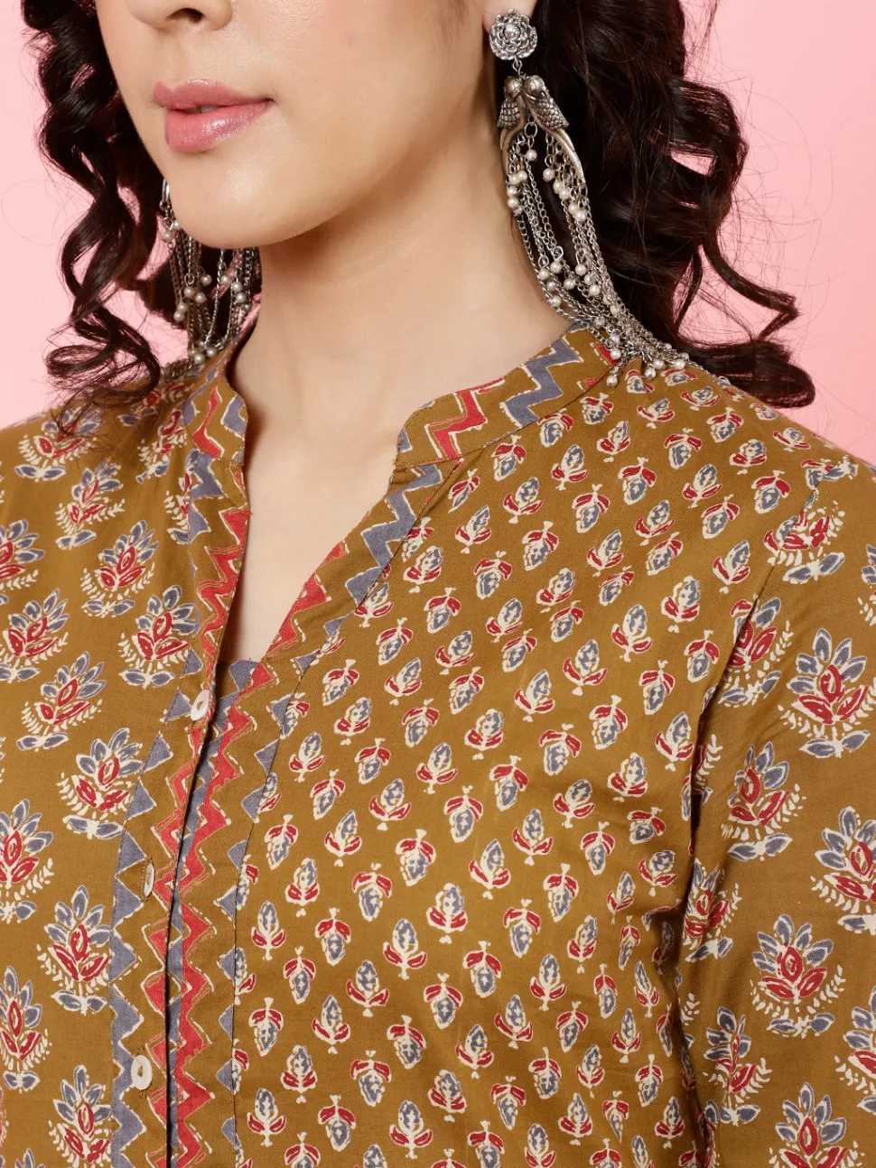 Jaipur Kurti Ethnic Printed Straight Kurta With Pants