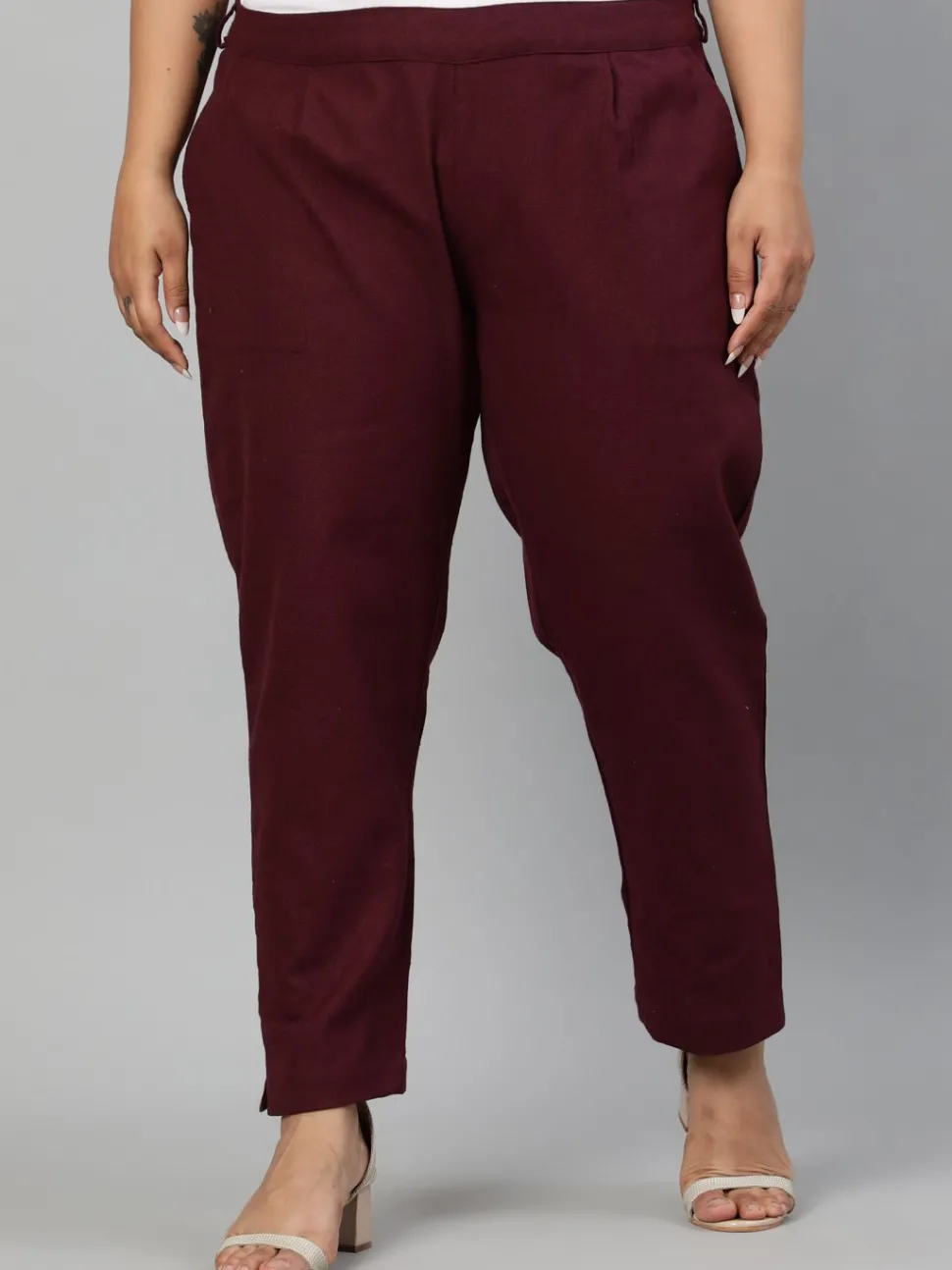 Jaipur Kurti Plus Size Ethnic Wear Cotton Slub Pants