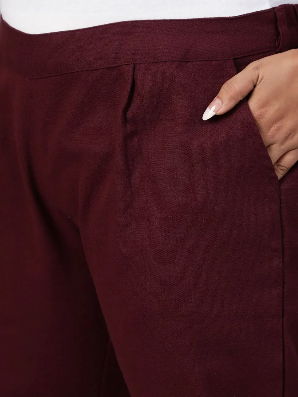Jaipur Kurti Plus Size Ethnic Wear Cotton Slub Pants