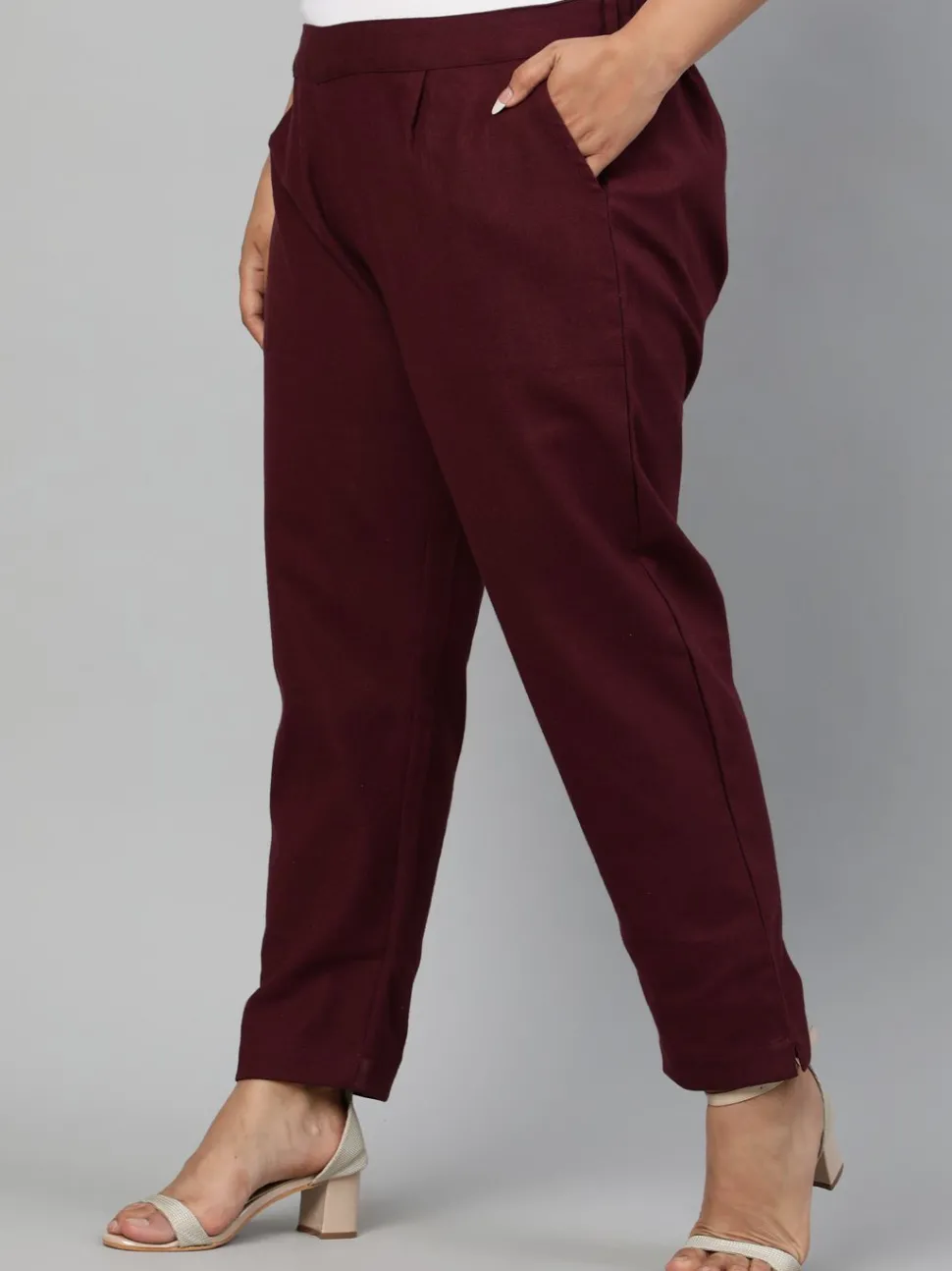 Jaipur Kurti Plus Size Ethnic Wear Cotton Slub Pants