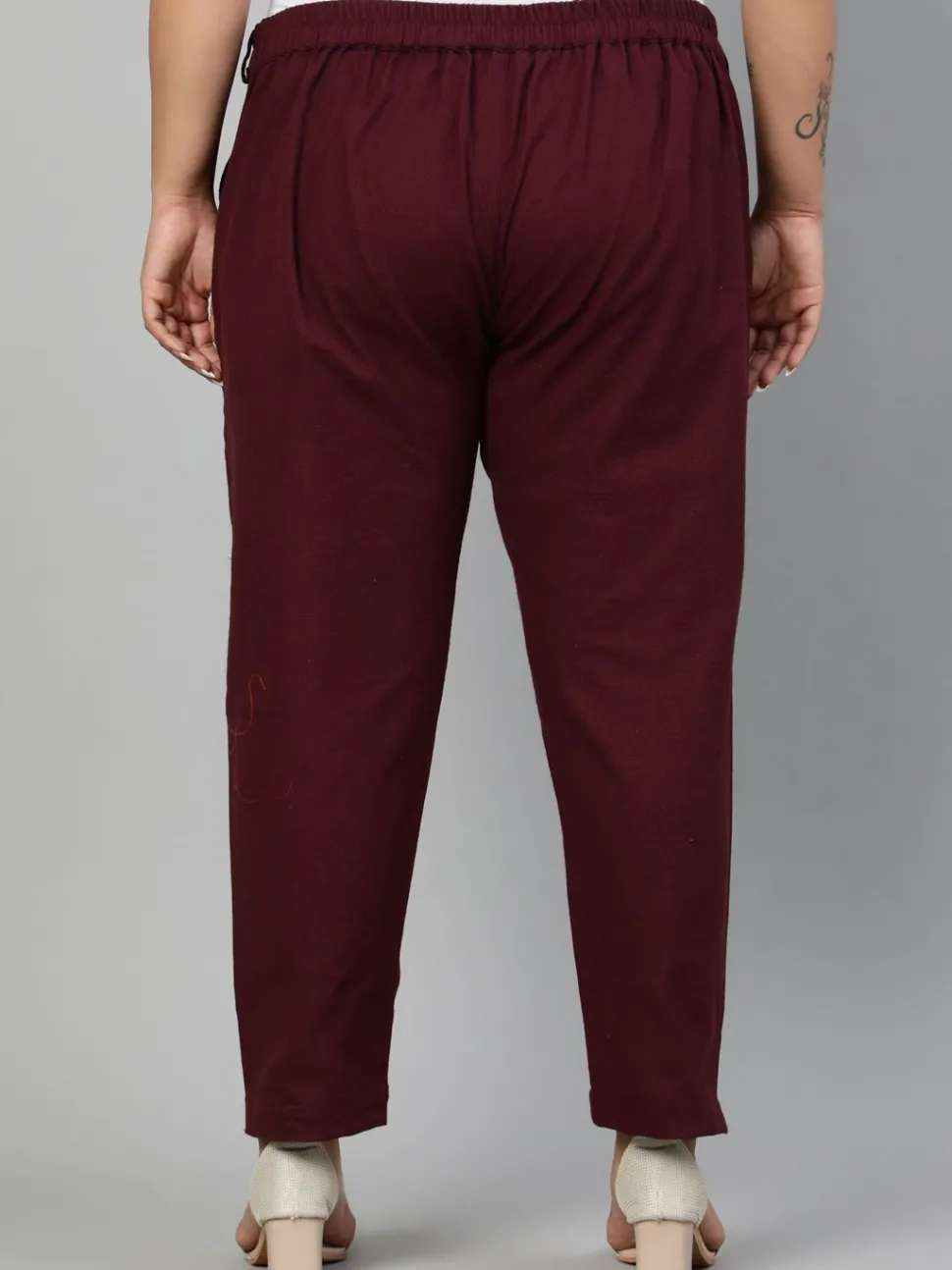 Jaipur Kurti Plus Size Ethnic Wear Cotton Slub Pants