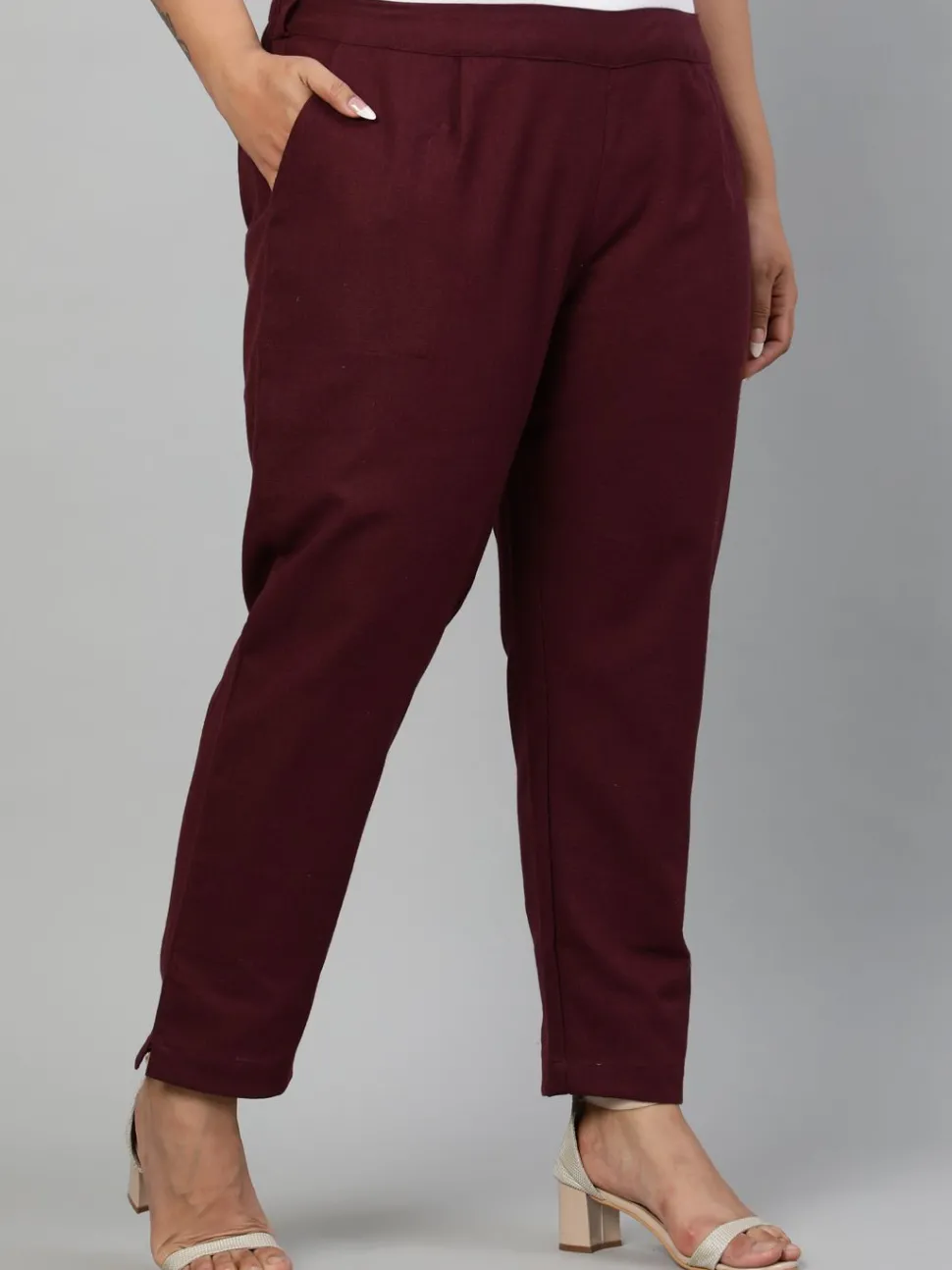 Jaipur Kurti Plus Size Ethnic Wear Cotton Slub Pants