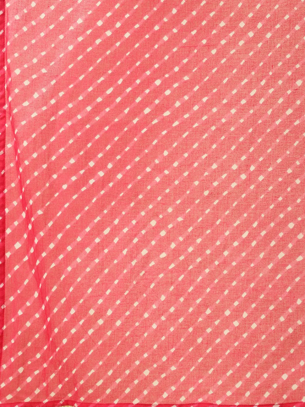 Jaipur Kurti Pink Bandhani Angrakha Kurta With Leheriya Pants And Dupatta