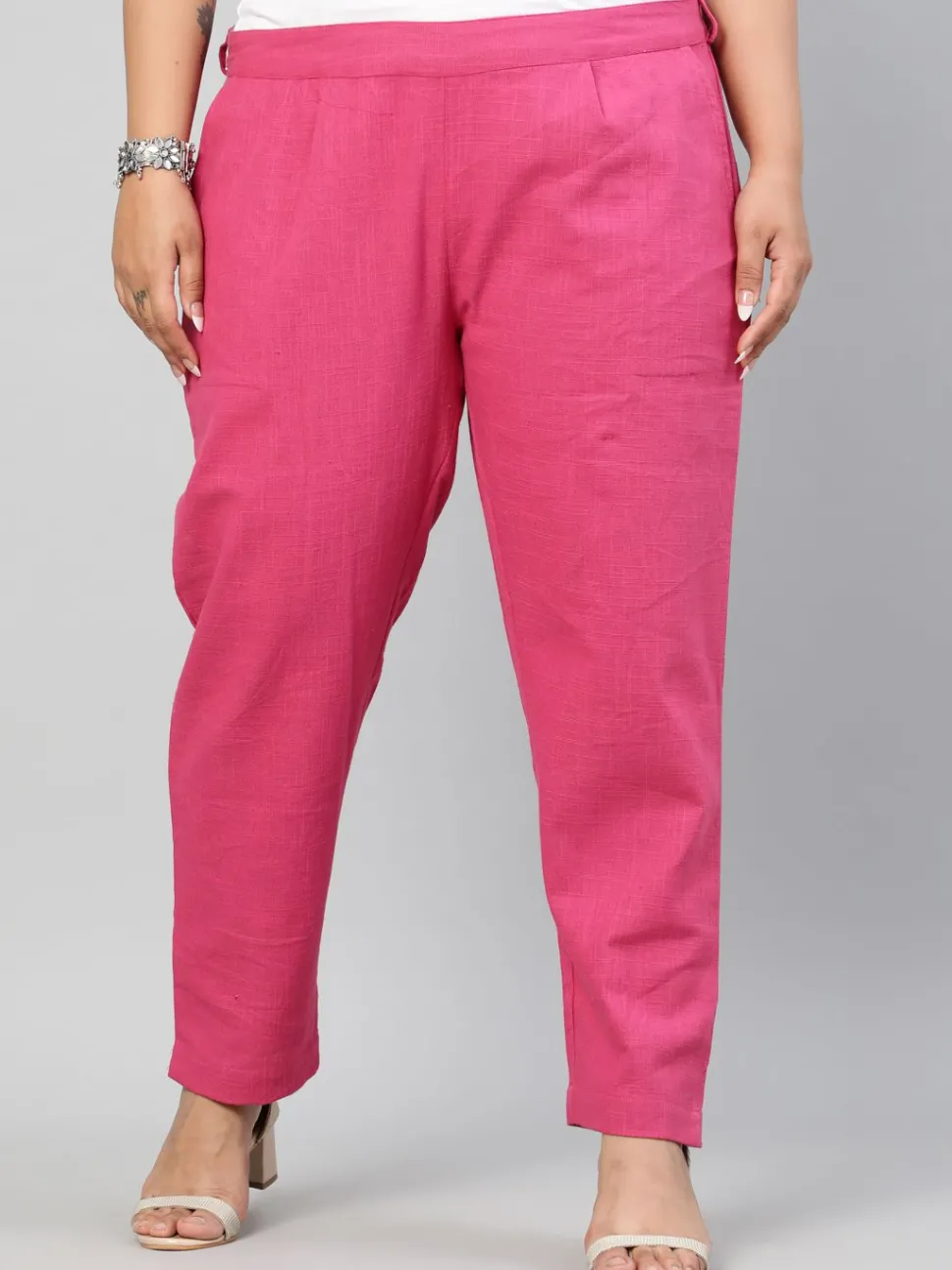 Jaipur Kurti Plus Size Ethnic Wear Cotton Slub Pants