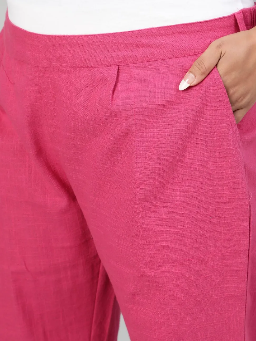 Jaipur Kurti Plus Size Ethnic Wear Cotton Slub Pants