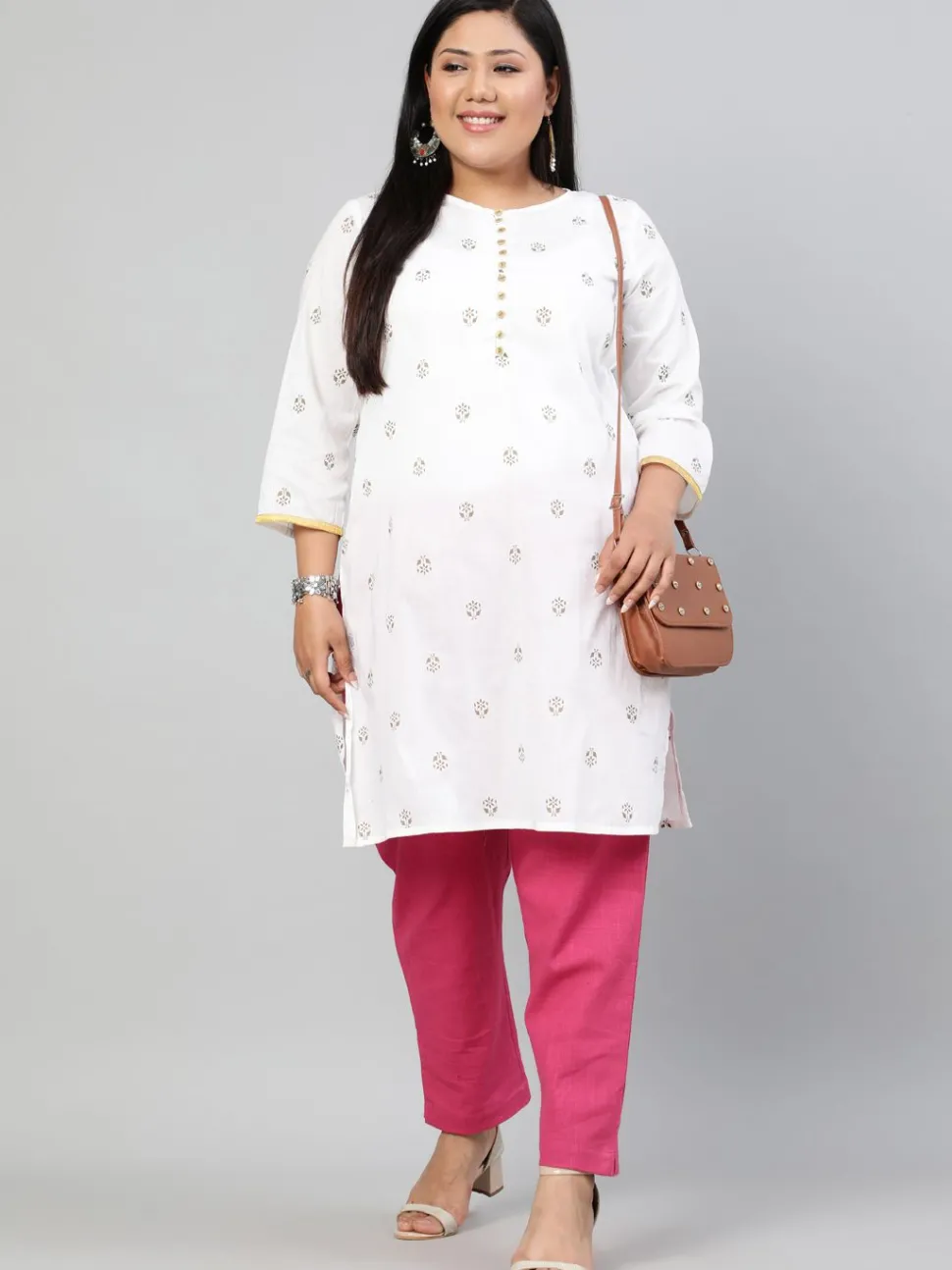 Jaipur Kurti Plus Size Ethnic Wear Cotton Slub Pants