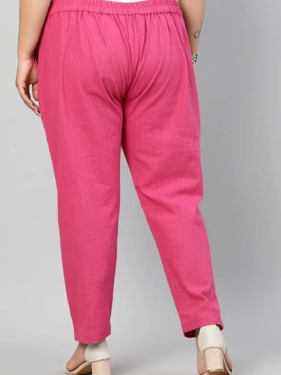 Jaipur Kurti Plus Size Ethnic Wear Cotton Slub Pants
