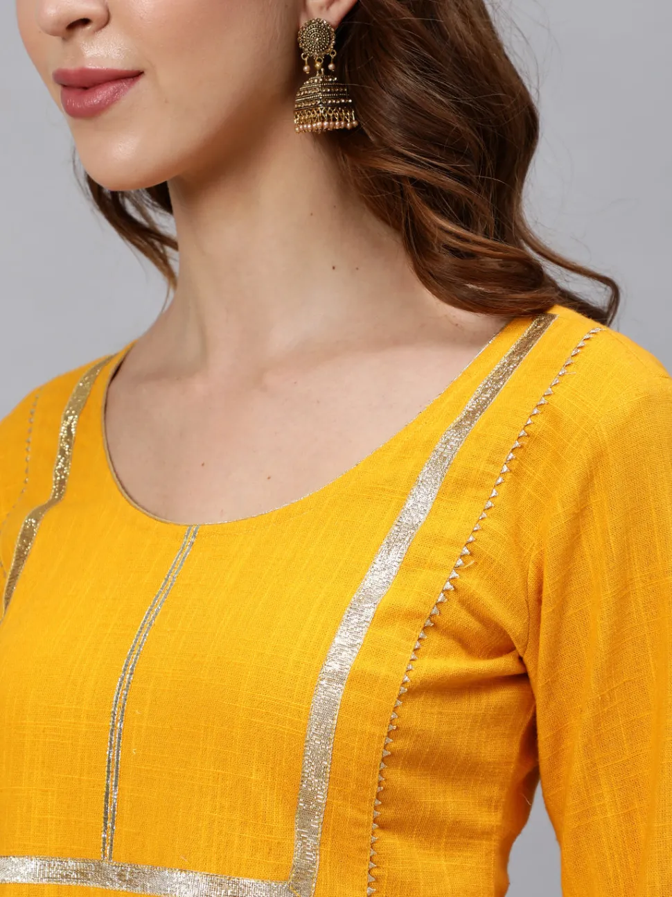 Jaipur Kurti Flared Cotton Short Kurta With Sharara And Dupatta