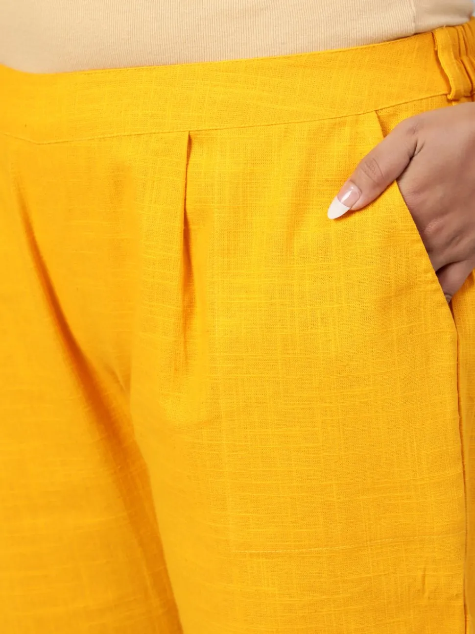Jaipur Kurti Plus Size Ethnic Wear Cotton Slub Pants