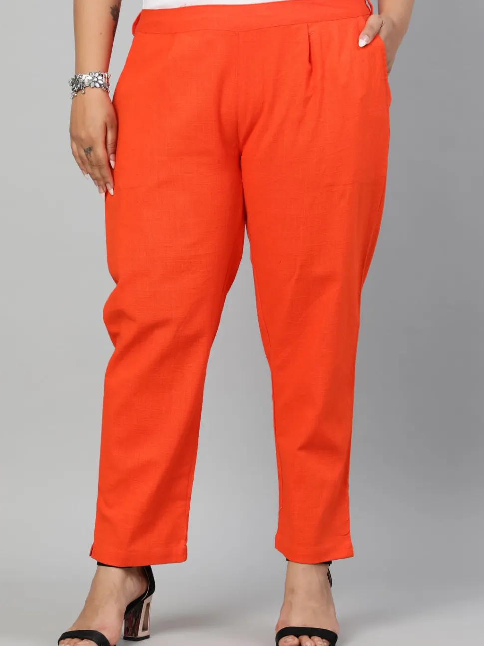 Jaipur Kurti Plus Size Ethnic Wear Cotton Slub Pants