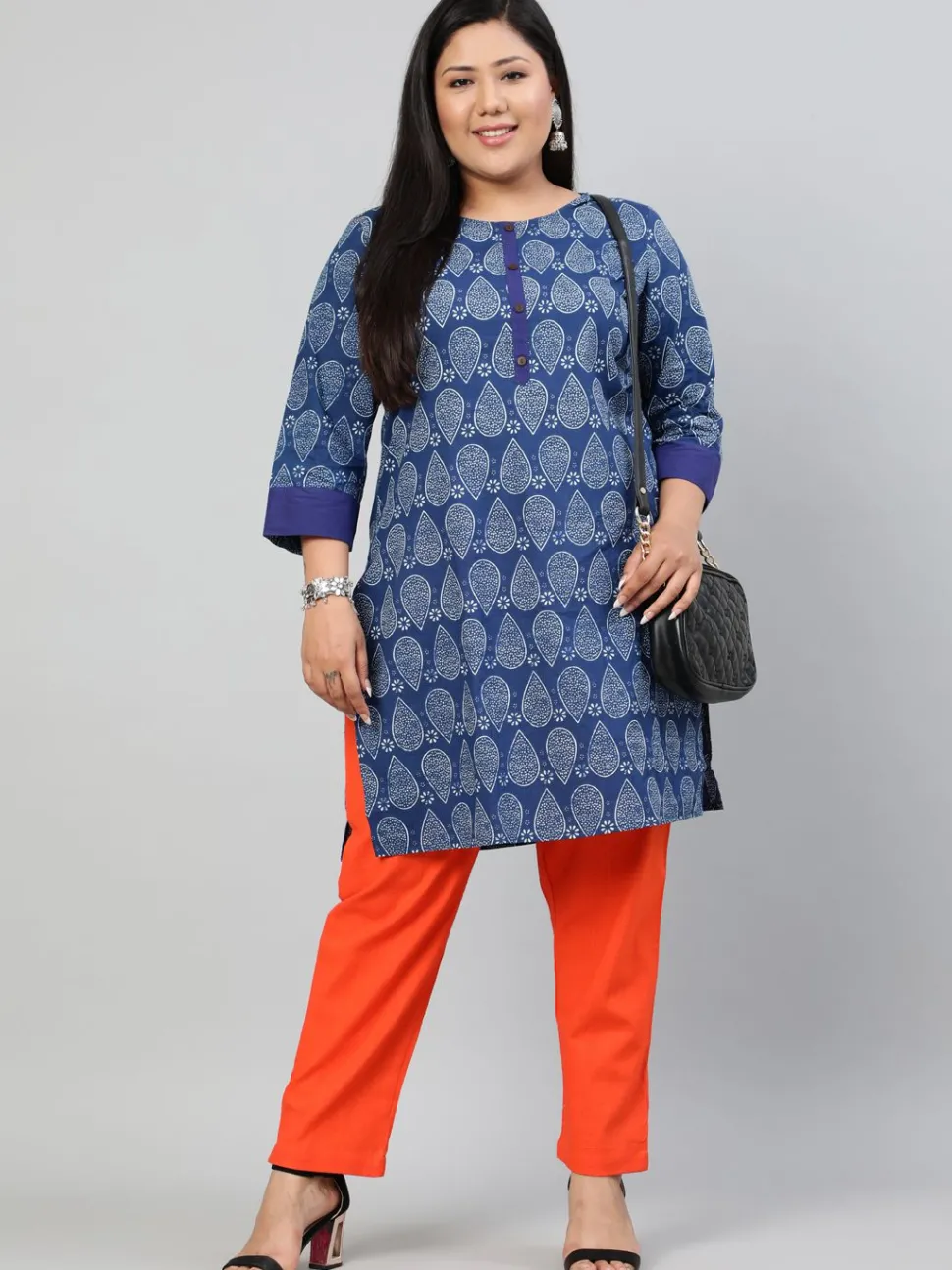 Jaipur Kurti Plus Size Ethnic Wear Cotton Slub Pants