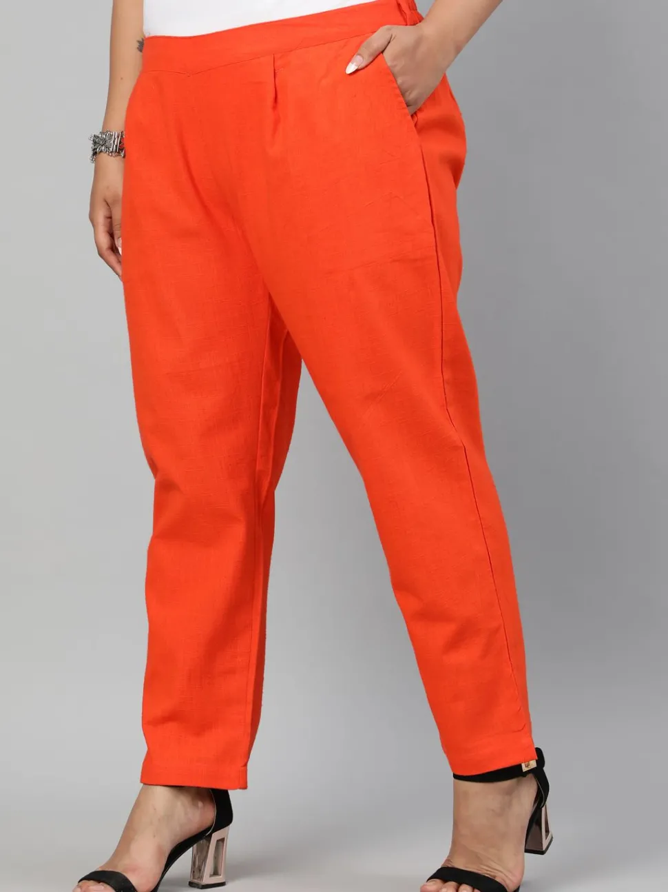 Jaipur Kurti Plus Size Ethnic Wear Cotton Slub Pants
