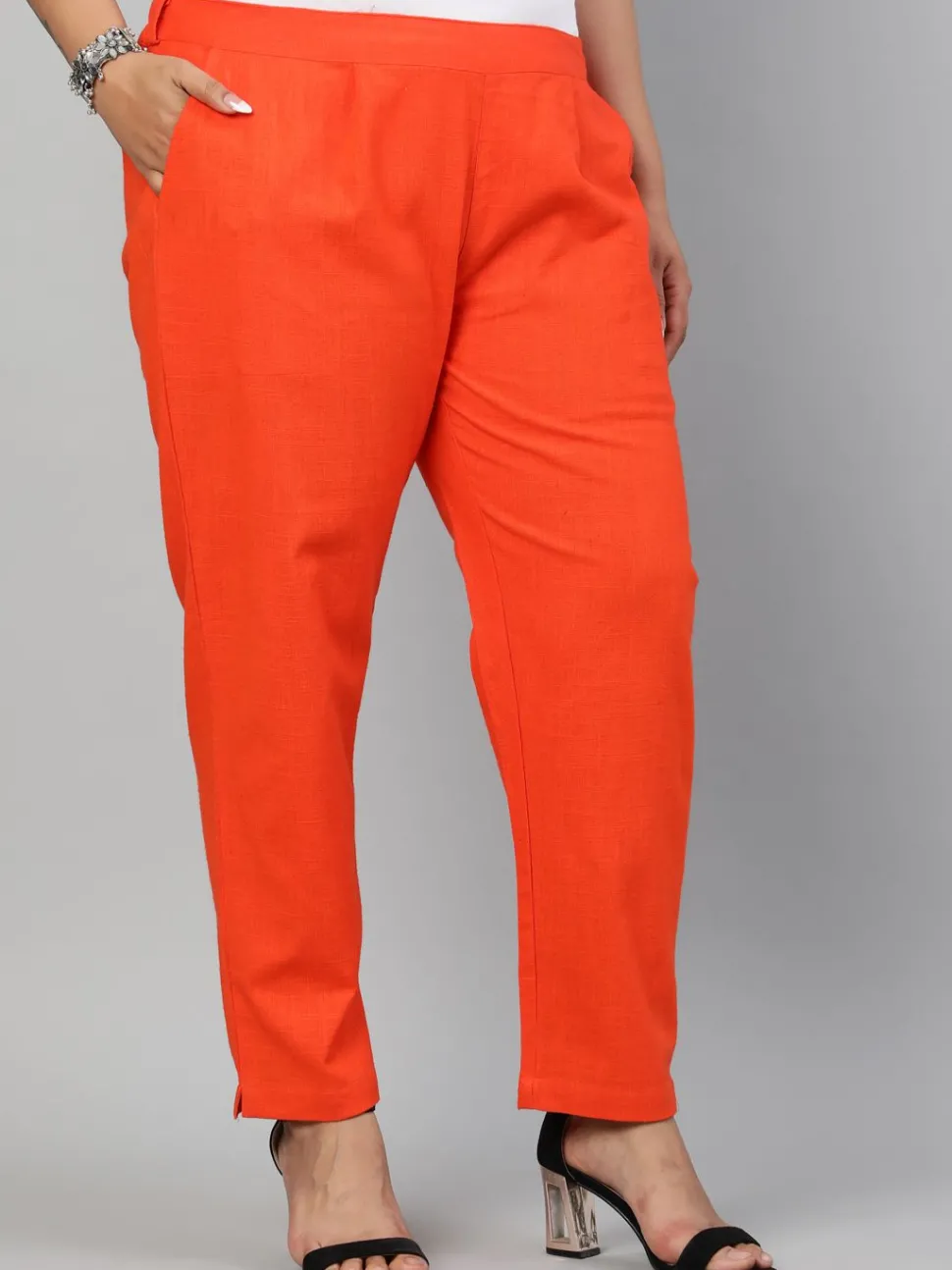 Jaipur Kurti Plus Size Ethnic Wear Cotton Slub Pants