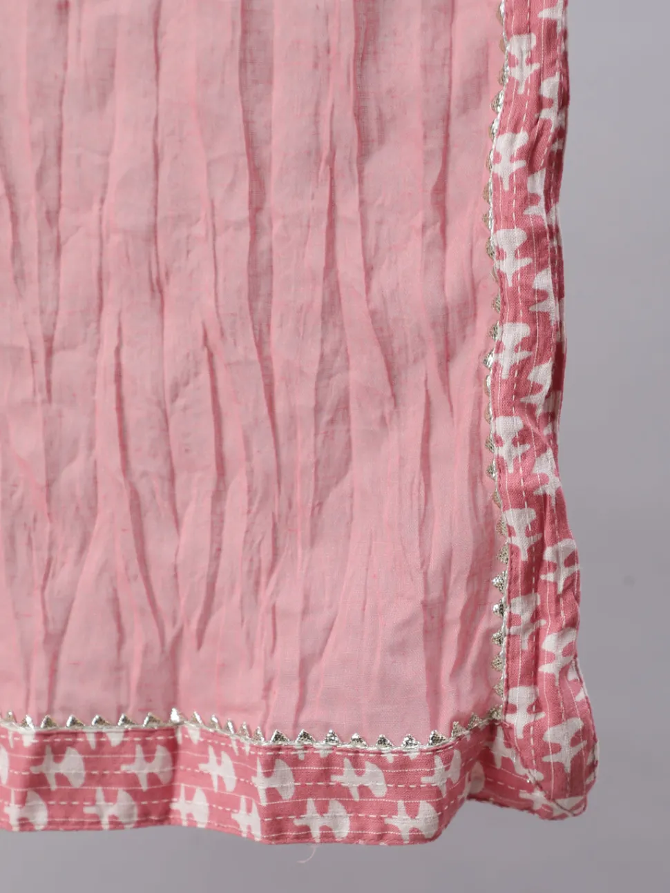 Jaipur Kurti Woven Straight Printed Embroidered Kurta Set With Solid Dupatta